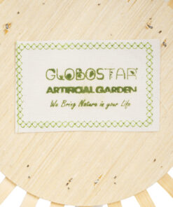 GloboStar® Artificial Garden FOLEGANDROS 20583 Διακοσμητικό Ξύλινο Κασπώ Γλάστρα - Flower Pot Μπεζ Φ28 x Υ47cm 15 20583 7