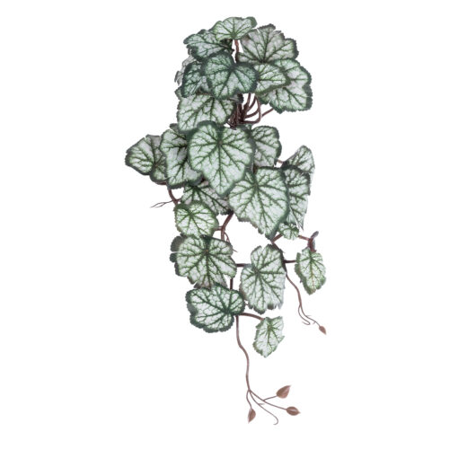 GloboStar® GloboStar® Artificial Garden REX BEGONIA HANGING PLANT 20604 Τεχνητό Διακοσμητικό Κρεμαστό Φυτό Βιγόνια Υ45cm