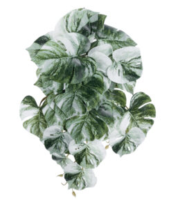 GloboStar® GloboStar® Artificial Garden ALBINO MONSTERA HANGING PLANT 20609 - Τεχνητό Διακοσμητικό Κρεμαστό Φυτό Μονστέρα Υ45cm