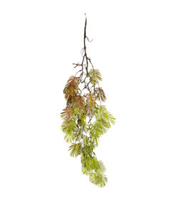 GloboStar® GloboStar® Artificial Garden HANGING FERN 20615 Τεχνητό Διακοσμητικό Κρεμαστό Φυτό Φτέρη Μ30 x Π10 x Υ90cm
