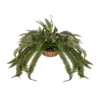 GloboStar® GloboStar® Artificial Garden FERN HANGING PLANT 20622 Τεχνητό Κρεμαστό Διακοσμητικό Φυτό Φτέρης Π90 x Μ90 x Y70cm