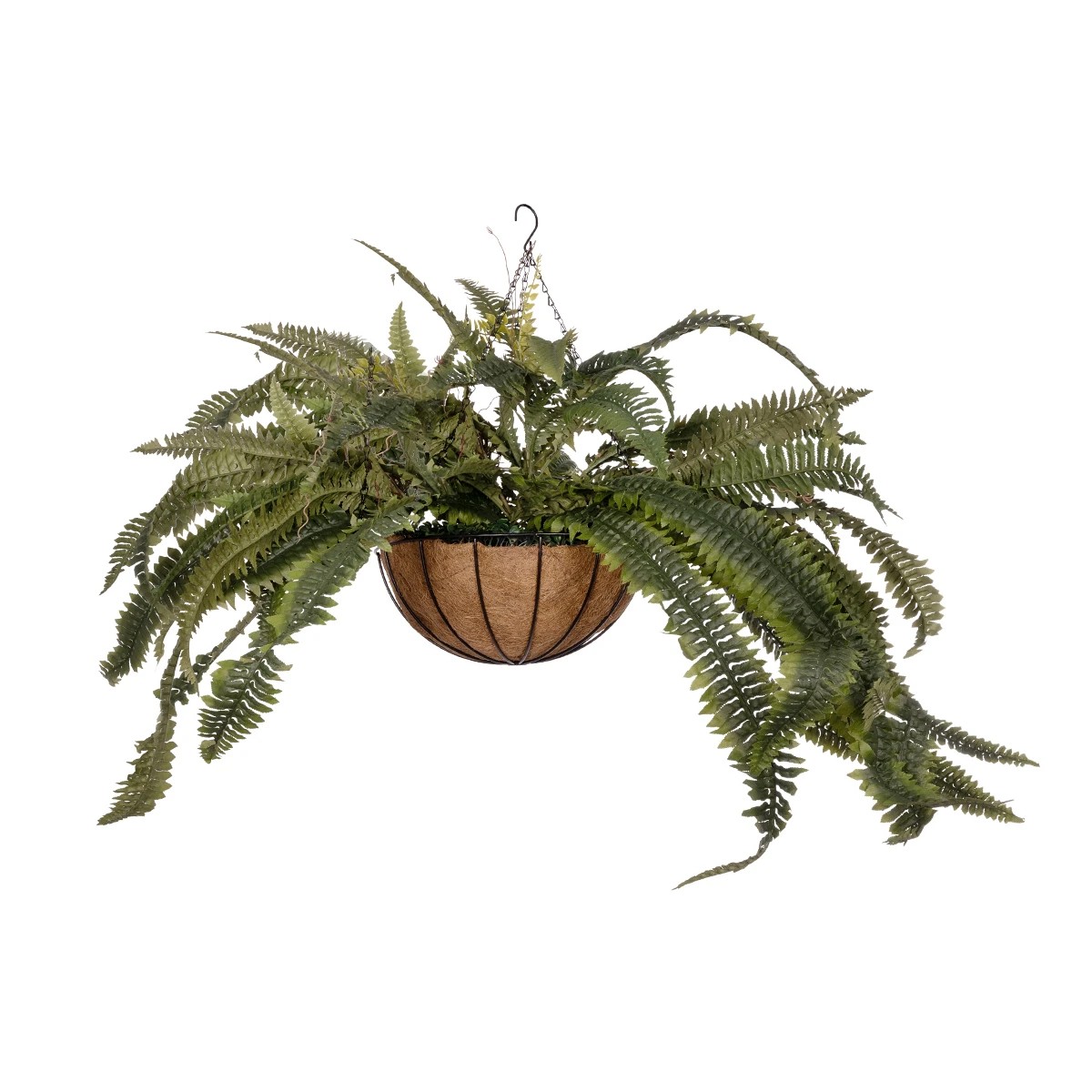 GloboStar® Artificial Garden FERN HANGING PLANT 20622 Τεχνητό Κρεμαστό Διακοσμητικό Φυτό Φτέρης Π90 x Μ90 x Y70cm 3 GloboStar® Artificial Garden FERN HANGING PLANT 20622 Τεχνητό Κρεμαστό Διακοσμητικό Φυτό Φτέρης Π90 x Μ90 x Y70cm - Image 2