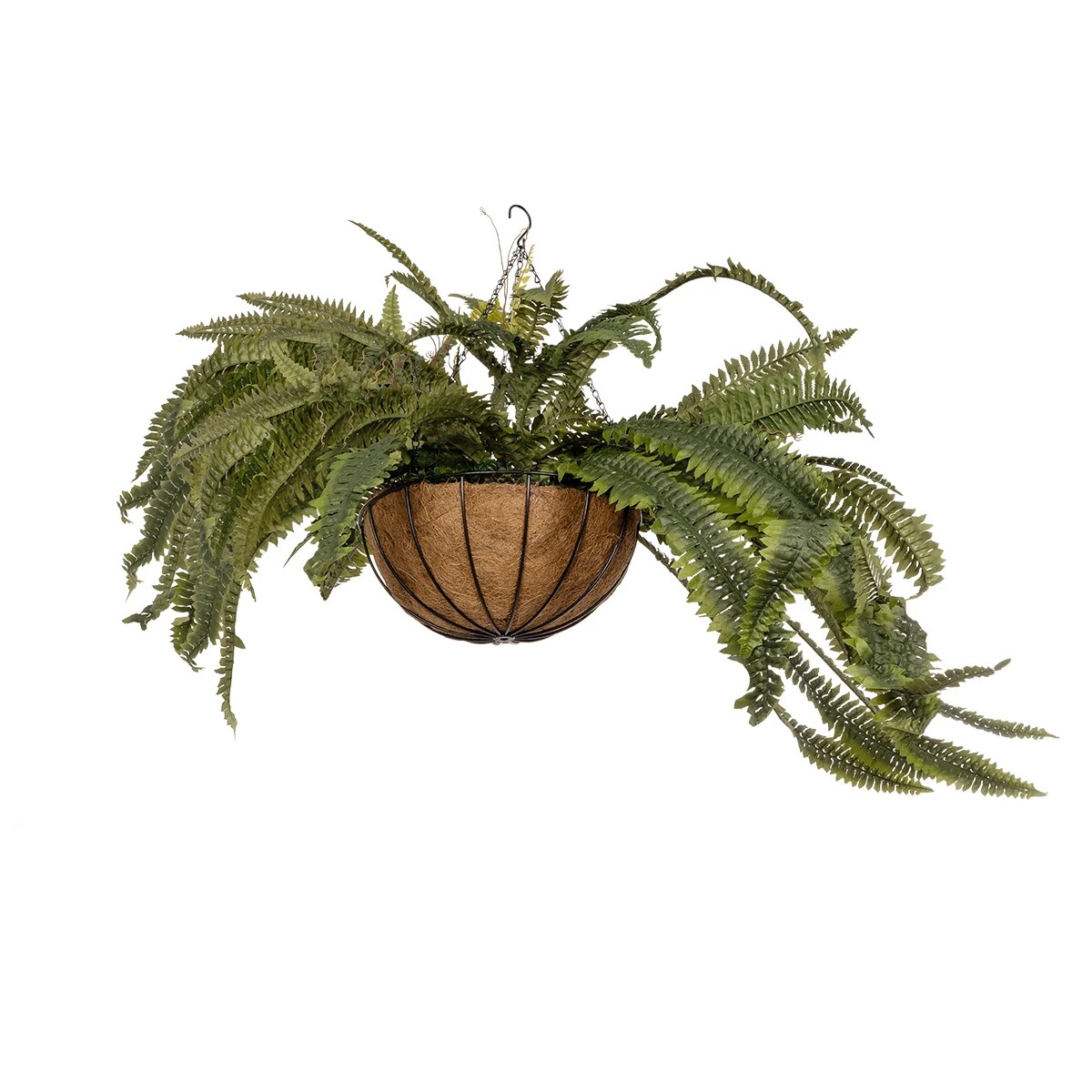 GloboStar® Artificial Garden FERN HANGING PLANT 20622 Τεχνητό Κρεμαστό Διακοσμητικό Φυτό Φτέρης Π90 x Μ90 x Y70cm 4 GloboStar® Artificial Garden FERN HANGING PLANT 20622 Τεχνητό Κρεμαστό Διακοσμητικό Φυτό Φτέρης Π90 x Μ90 x Y70cm - Image 3