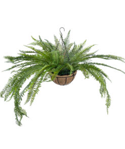 GloboStar® GloboStar® Artificial Garden FERN HANGING PLANT 20624 Τεχνητό Κρεμαστό Διακοσμητικό Φυτό Φτέρης Y45cm