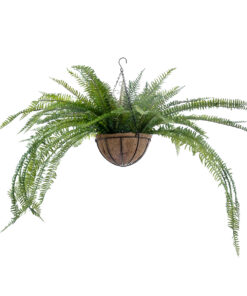 Alternative view of GloboStar® Artificial Garden FERN HANGING PLANT 20624 Τεχνητό Κρεμαστό Διακοσμητικό Φυτό Φτέρης Y45cm