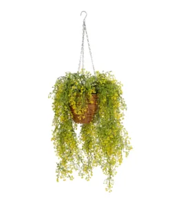 GloboStar® Artificial Garden GOLDEN BELL WILLOW HANGING PLANT 20626 Τεχνητό Κρεμαστό Διακοσμητικό Φυτό Κίτρινη Ιτιά Μ40 x Π40 x Y60cm 9 20626 3
