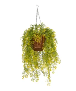 GloboStar® Artificial Garden GOLDEN BELL WILLOW HANGING PLANT 20626 Τεχνητό Κρεμαστό Διακοσμητικό Φυτό Κίτρινη Ιτιά Μ40 x Π40 x Y60cm 10 20626 4