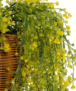 GloboStar® Artificial Garden GOLDEN BELL WILLOW HANGING PLANT 20626 Τεχνητό Κρεμαστό Διακοσμητικό Φυτό Κίτρινη Ιτιά Μ40 x Π40 x Y60cm 11 20626 5