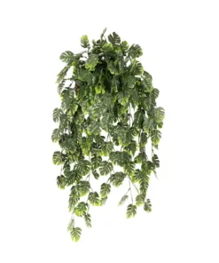 GloboStar® GloboStar® Artificial Garden MONSTERA HANGING PLANT 20633 Τεχνητό Κρεμαστό Διακοσμητικό Φυτό Φτέρης Π40 x Μ40 x Y88cm