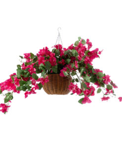 Alternative view of GloboStar® Artificial Garden RHODODENDRON HANGING PLANT 20634 Τεχνητό Κρεμαστό Διακοσμητικό Φυτό Τριανταφυλλιάς Y60cm