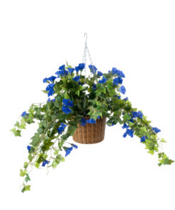 GloboStar® GloboStar® Artificial Garden MORNING GLORY HANGING PLANT 20636 Τεχνητό Κρεμαστό Διακοσμητικό Φυτό Ορτανσίας Y55cm