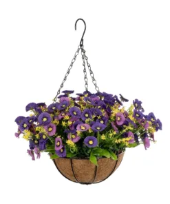 GloboStar® GloboStar® Artificial Garden GERBERA HANGING PLANT 20637 Τεχνητό Κρεμαστό Διακοσμητικό Φυτό Ζέρμπερας Μ40 x Π40 x Y46cm