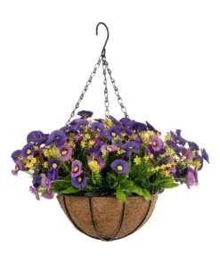 Alternative view of GloboStar® Artificial Garden GERBERA HANGING PLANT 20637 Τεχνητό Κρεμαστό Διακοσμητικό Φυτό Ζέρμπερας Μ40 x Π40 x Y46cm