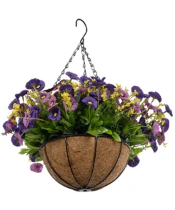 GloboStar® Artificial Garden GERBERA HANGING PLANT 20637 Τεχνητό Κρεμαστό Διακοσμητικό Φυτό Ζέρμπερας Μ40 x Π40 x Y46cm 10 20637 4