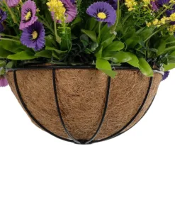 GloboStar® Artificial Garden GERBERA HANGING PLANT 20637 Τεχνητό Κρεμαστό Διακοσμητικό Φυτό Ζέρμπερας Μ40 x Π40 x Y46cm 12 20637 6