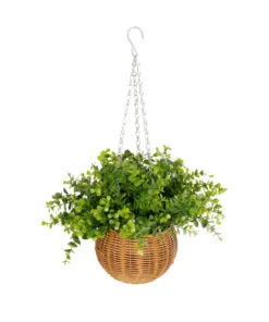 GloboStar® GloboStar® Artificial Garden EUCALYPTUS HANGING PLANT 20640 Τεχνητό Κρεμαστό Διακοσμητικό Φυτό Φτέρης Π45 x Μ45 x Y30cm