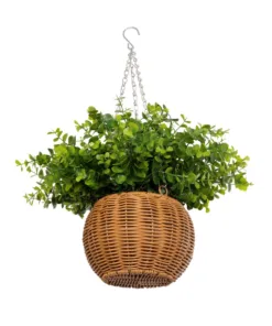 Alternative view of GloboStar® Artificial Garden EUCALYPTUS HANGING PLANT 20640 Τεχνητό Κρεμαστό Διακοσμητικό Φυτό Φτέρης Π45 x Μ45 x Y30cm