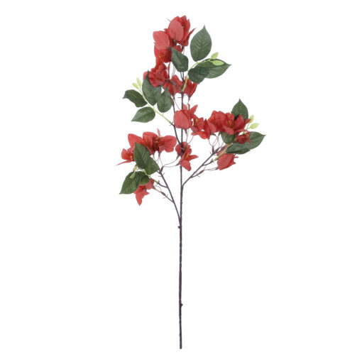 GloboStar® GloboStar® Artificial Garden BOUGAUVILLEA BRANCH 20645 Τεχνητό Διακοσμητικό Κλαδί Μπουκανβίλιας Κόκκινο Κεραμιδί Y80cm