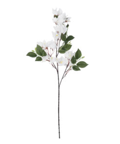 GloboStar® GloboStar® Artificial Garden BOUGAUVILLEA BRANCH 20648 Τεχνητό Διακοσμητικό Κλαδί Μπουκανβίλιας Λευκή Y80cm