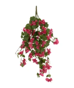 GloboStar® GloboStar® Artificial Garden BOUGAINVILLEA BRANCH 20663 Τεχνητό Κρεμαστό Διακοσμητικό Κλαδί Μπουκαμβίλιας Φουξ Μ45 x Π12 x Υ90cm