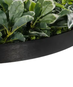 GloboStar® Artificial Garden VARIOUS PLANTS ROUND WALL DISC 20691 Τεχνητό Διακοσμητικό Στρογγυλό Πάνελ Φυλλωσιάς - Κάθετος Κήπος Μιξ Μ60 x Π60 x Υ20cm 15 20691 7