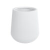 GloboStar® GloboStar® Artificial Garden MISSOURI 20692 Διακοσμητικό Πολυεστερικό Τσιμεντένιο Κασπώ Γλάστρα - Flower Pot Λευκό Φ45 x Υ45cm