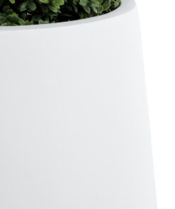 GloboStar® Artificial Garden MISSOURI 20692 Διακοσμητικό Πολυεστερικό Τσιμεντένιο Κασπώ Γλάστρα - Flower Pot Λευκό Φ45 x Υ45cm 19 20692 8