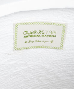 GloboStar® Artificial Garden MISSOURI 20692 Διακοσμητικό Πολυεστερικό Τσιμεντένιο Κασπώ Γλάστρα - Flower Pot Λευκό Φ45 x Υ45cm 20 20692 9