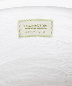 GloboStar® Artificial Garden MISSOURI 20693 Διακοσμητικό Πολυεστερικό Τσιμεντένιο Κασπώ Γλάστρα - Flower Pot Λευκό Φ70 x Υ70cm 19 20693 9