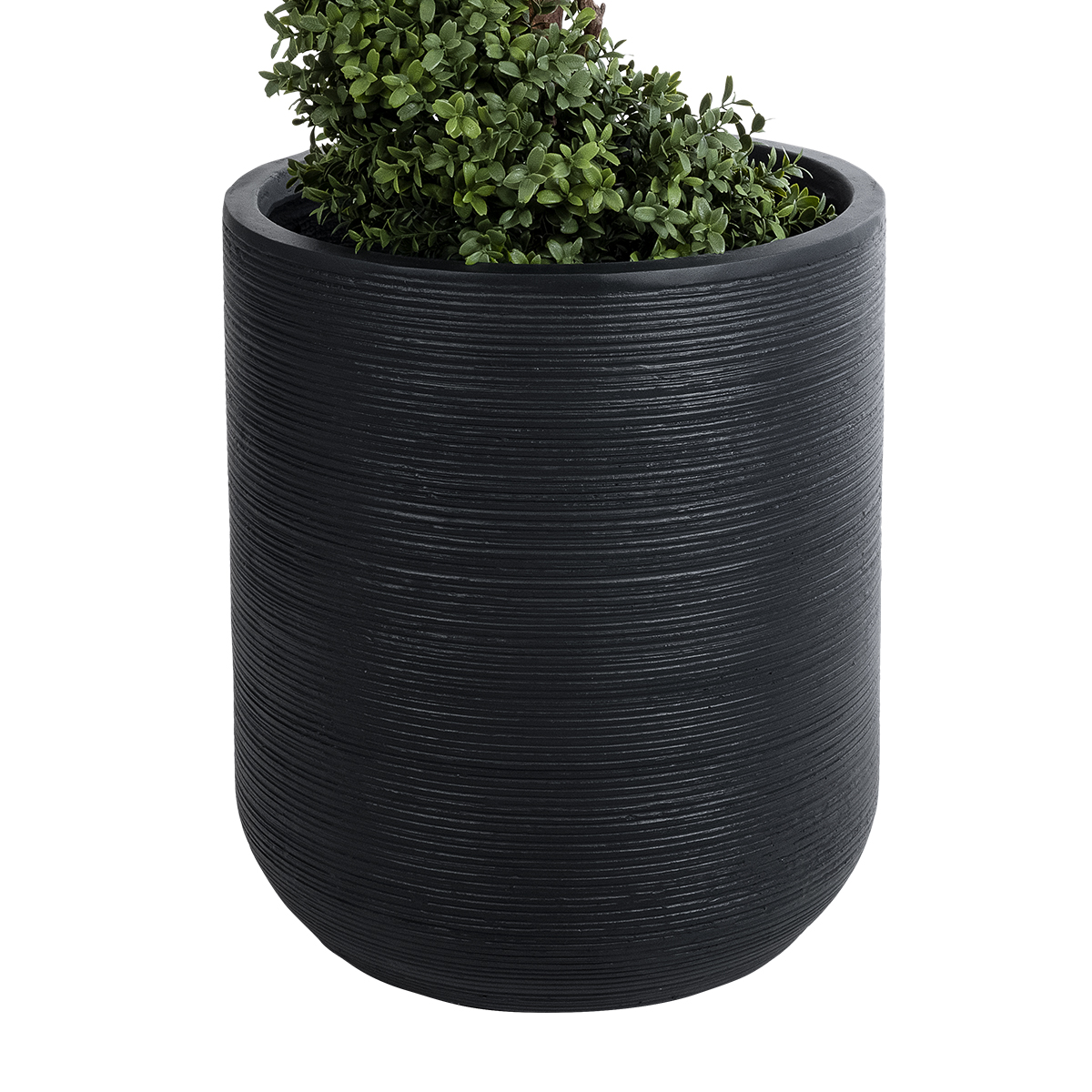 GloboStar® Artificial Garden DAMASCUS 20694 Διακοσμητικό Πολυεστερικό Τσιμεντένιο Κασπώ Γλάστρα - Flower Pot Μαύρο Φ45 x Υ45cm 4 GloboStar® Artificial Garden DAMASCUS 20694 Διακοσμητικό Πολυεστερικό Τσιμεντένιο Κασπώ Γλάστρα - Flower Pot Μαύρο Φ45 x Υ45cm - Image 2