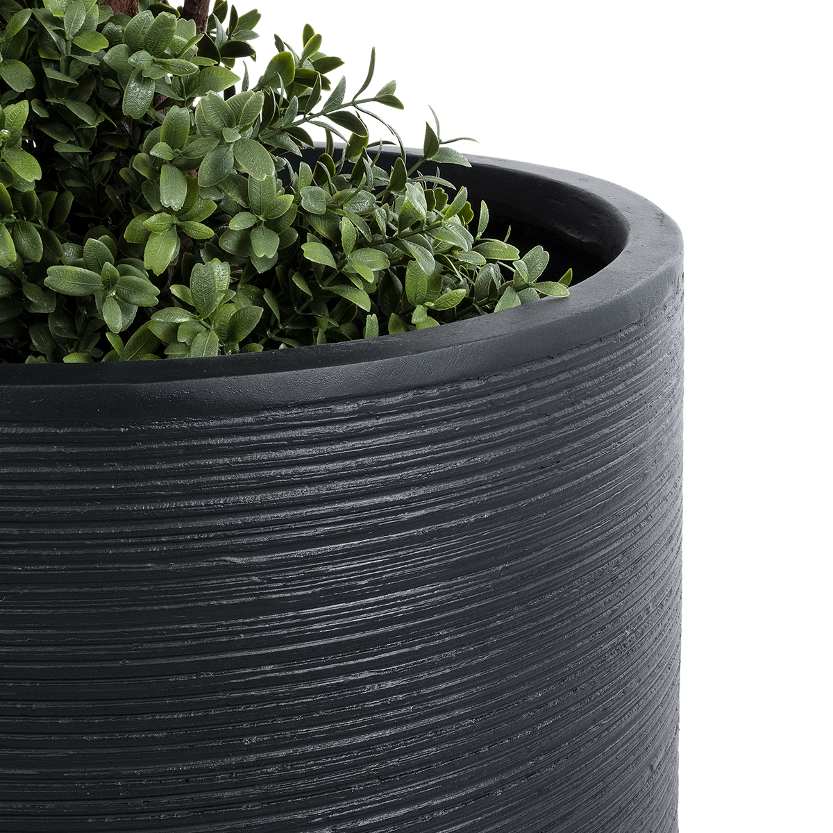 GloboStar® Artificial Garden DAMASCUS 20694 Διακοσμητικό Πολυεστερικό Τσιμεντένιο Κασπώ Γλάστρα - Flower Pot Μαύρο Φ45 x Υ45cm 8 GloboStar® Artificial Garden DAMASCUS 20694 Διακοσμητικό Πολυεστερικό Τσιμεντένιο Κασπώ Γλάστρα - Flower Pot Μαύρο Φ45 x Υ45cm - Image 6