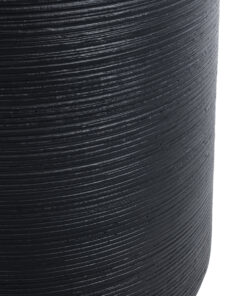 GloboStar® Artificial Garden DAMASCUS 20694 Διακοσμητικό Πολυεστερικό Τσιμεντένιο Κασπώ Γλάστρα - Flower Pot Μαύρο Φ45 x Υ45cm 18 20694 8