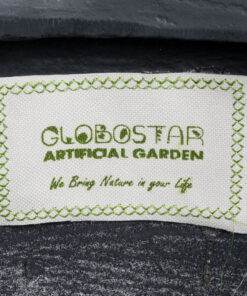 GloboStar® Artificial Garden DAMASCUS 20694 Διακοσμητικό Πολυεστερικό Τσιμεντένιο Κασπώ Γλάστρα - Flower Pot Μαύρο Φ45 x Υ45cm 19 20694 9