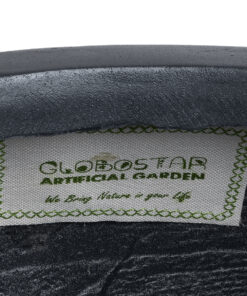 GloboStar® Artificial Garden COLOMBO 20695 Διακοσμητικό Πολυεστερικό Τσιμεντένιο Κασπώ Γλάστρα - Flower Pot Μαύρο Φ60 x Υ45cm 20 20695 9