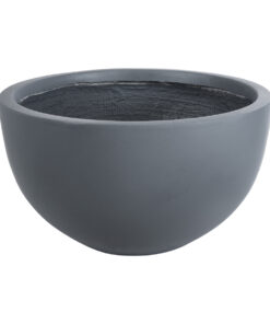 GloboStar® GloboStar® Artificial Garden BALTIMORE 20696 Διακοσμητικό Πολυεστερικό Τσιμεντένιο Κασπώ Γλάστρα - Flower Pot Γκρι Φ43 x Υ23cm