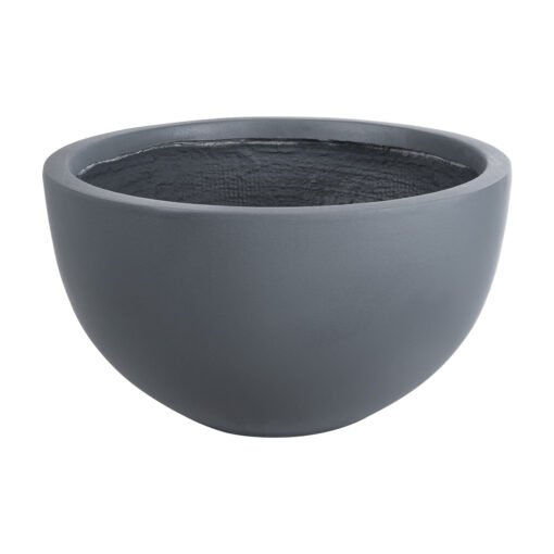 GloboStar® GloboStar® Artificial Garden BALTIMORE 20696 Διακοσμητικό Πολυεστερικό Τσιμεντένιο Κασπώ Γλάστρα - Flower Pot Γκρι Φ43 x Υ23cm