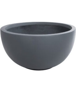 GloboStar® GloboStar® Artificial Garden BALTIMORE 20697 Διακοσμητικό Πολυεστερικό Τσιμεντένιο Κασπώ Γλάστρα - Flower Pot Γκρι Φ61 x Υ30cm