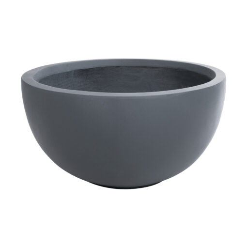 GloboStar® GloboStar® Artificial Garden BALTIMORE 20697 Διακοσμητικό Πολυεστερικό Τσιμεντένιο Κασπώ Γλάστρα - Flower Pot Γκρι Φ61 x Υ30cm