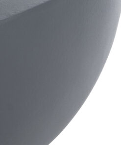 GloboStar® Artificial Garden BALTIMORE 20697 Διακοσμητικό Πολυεστερικό Τσιμεντένιο Κασπώ Γλάστρα - Flower Pot Γκρι Φ61 x Υ30cm 18 20697 8