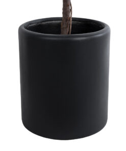 Alternative view of GloboStar® Artificial Garden PUEBLA 20698 Διακοσμητικό Πολυεστερικό Τσιμεντένιο Κασπώ Γλάστρα - Flower Pot Μαύρο Φ41 x Υ46cm