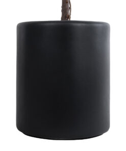 GloboStar® Artificial Garden PUEBLA 20698 Διακοσμητικό Πολυεστερικό Τσιμεντένιο Κασπώ Γλάστρα - Flower Pot Μαύρο Φ41 x Υ46cm 14 20698 5