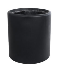 GloboStar® GloboStar® Artificial Garden PUEBLA 20699 Διακοσμητικό Πολυεστερικό Τσιμεντένιο Κασπώ Γλάστρα - Flower Pot Μαύρο Φ51 x Υ56cm