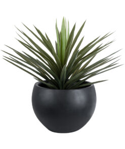 GloboStar® Artificial Garden VITORIA 20700 Διακοσμητικό Πολυεστερικό Τσιμεντένιο Κασπώ Γλάστρα - Flower Pot Μαύρο Φ45 x Υ33cm 17 20700 6