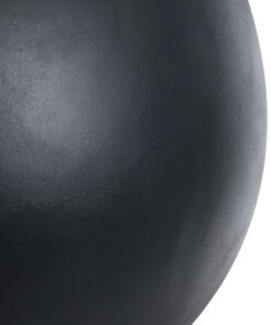 GloboStar® Artificial Garden VITORIA 20700 Διακοσμητικό Πολυεστερικό Τσιμεντένιο Κασπώ Γλάστρα - Flower Pot Μαύρο Φ45 x Υ33cm 19 20700 8