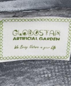 GloboStar® Artificial Garden VITORIA 20700 Διακοσμητικό Πολυεστερικό Τσιμεντένιο Κασπώ Γλάστρα - Flower Pot Μαύρο Φ45 x Υ33cm 20 20700 9