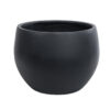GloboStar® GloboStar® Artificial Garden VITORIA 20701 Διακοσμητικό Πολυεστερικό Τσιμεντένιο Κασπώ Γλάστρα - Flower Pot Μαύρο Φ55 x Υ40cm