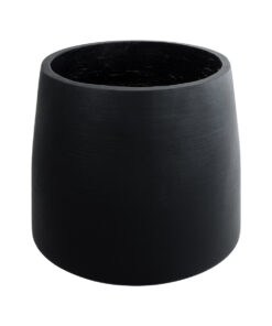 GloboStar® GloboStar® Artificial Garden TIJUANA 20703 Διακοσμητικό Πολυεστερικό Τσιμεντένιο Κασπώ Γλάστρα - Flower Pot Μαύρο Φ65 x Υ65cm