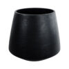GloboStar® GloboStar® Artificial Garden TIJUANA 20704 Διακοσμητικό Πολυεστερικό Τσιμεντένιο Κασπώ Γλάστρα - Flower Pot Μαύρο Φ82 x Υ90cm
