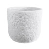 GloboStar® GloboStar® Artificial Garden MALVEN 20710 Επιδαπέδιο Πολυεστερικό Τσιμεντένιο Κασπώ Γλάστρα - Flower Pot Λευκό Φ31 x Υ28cm