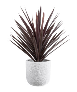 GloboStar® Artificial Garden MALVEN 20710 Επιδαπέδιο Πολυεστερικό Τσιμεντένιο Κασπώ Γλάστρα - Flower Pot Λευκό Φ31 x Υ28cm 17 20710 6